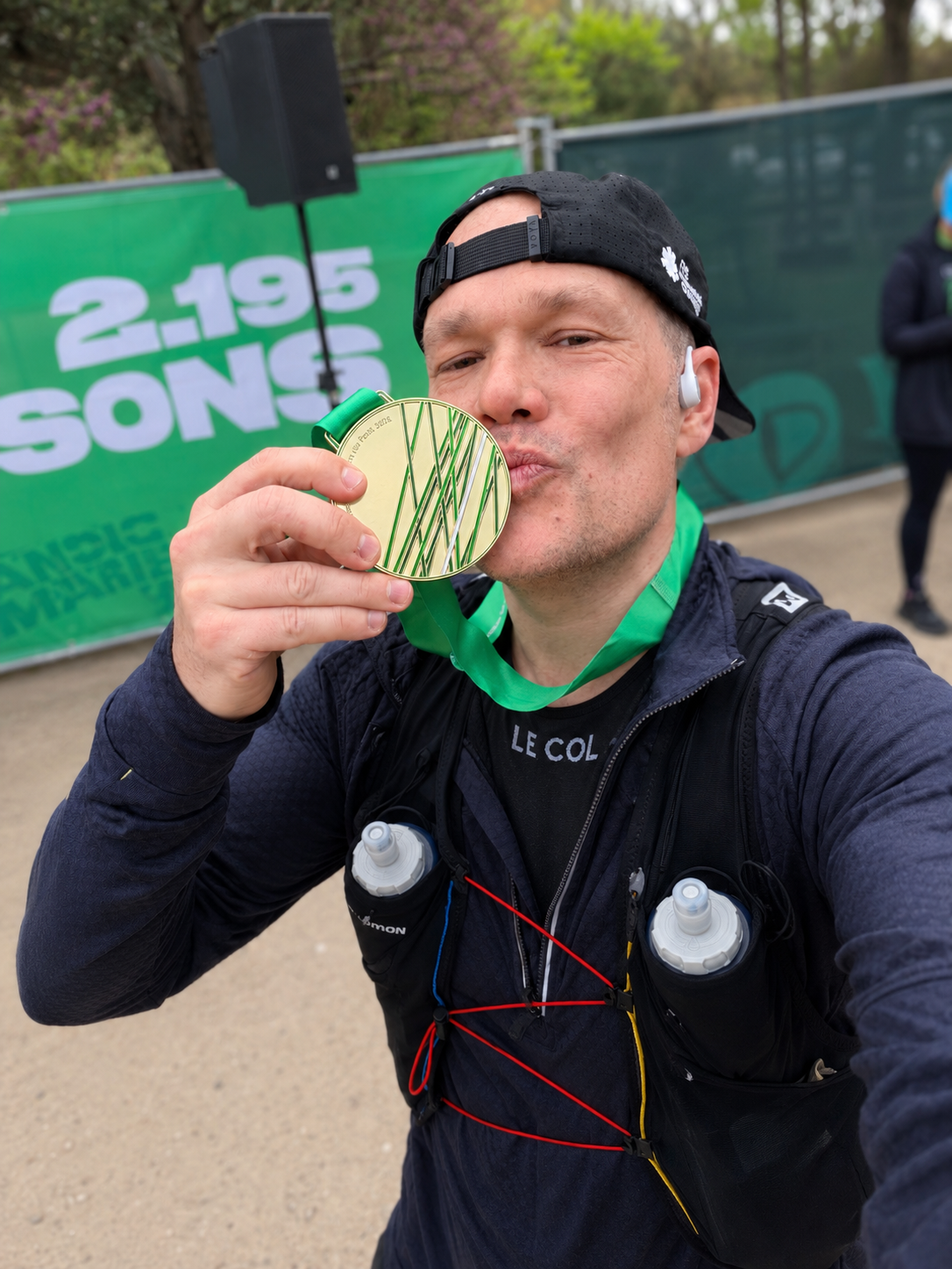 JM on the Paris Marathon finish line 2026