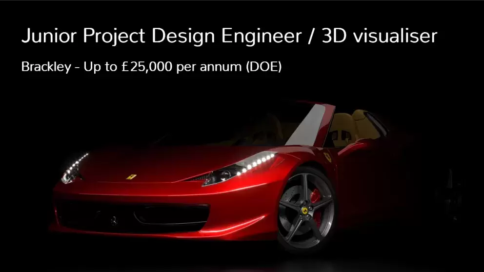 Junior Project Design Engineer 3D visualiser Job Vacancy Job Brackley
