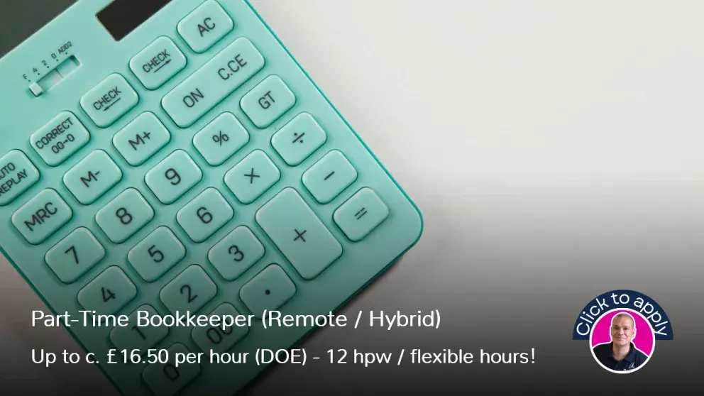 Bookkeeper Part Time Hybrid Remote Bloxham Banbury Job Vacancy