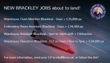 Job vacancies in Brackley about to land!