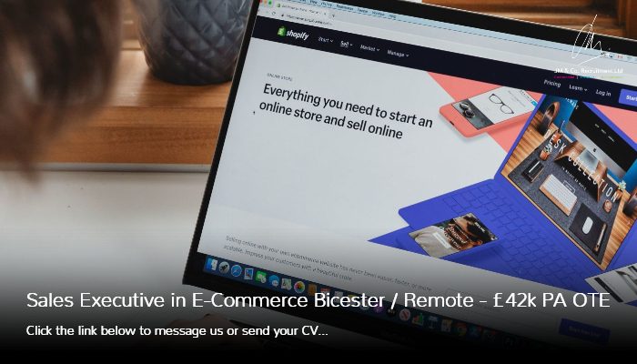 Sales Executive in E-Commerce in Bicester and Remote